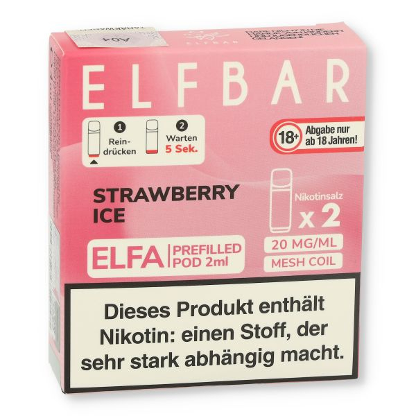 Elf Bar ELFA Strawberry Ice Prefilled Pod 2x2ml 20mg