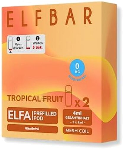 Elf Bar ELFA Tropical Fruit Prefilled Pod 2x2ml Nikotinfrei