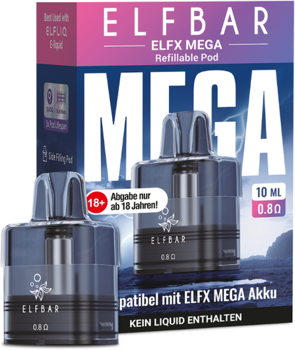 Elf Bar ELFX Mega Leerpod 10ml 0,8 Ohm 1 Stk.