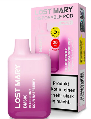 Elf Bar Lost Mary BM600 Blueberry Sour Raspberry Einweg E-Zigarette 20mg