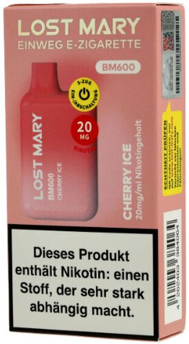 Elf Bar Lost Mary BM600 Cherry Ice Einweg E-Zigarette 20mg