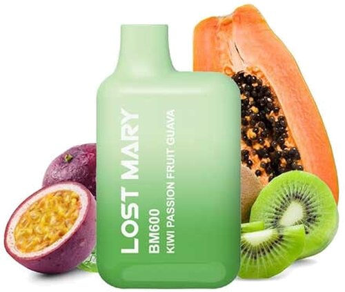 Elf Bar Lost Mary BM600 Kiwi Passion Fruit Guava Einweg E-Zigarette 20mg