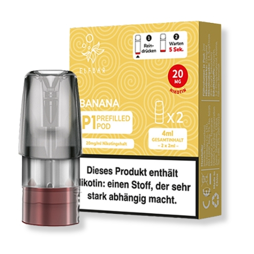 Elf Bar Mate 500 P1 Banana Prefilled Pod 2x2ml 20mg