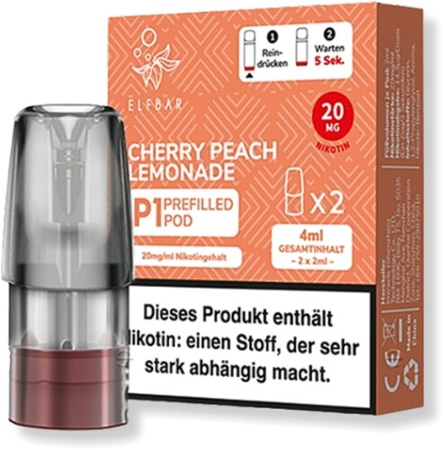 Elf Bar Mate 500 P1 Cherry Peach Lemonade Prefilled Pod 2x2ml 20mg