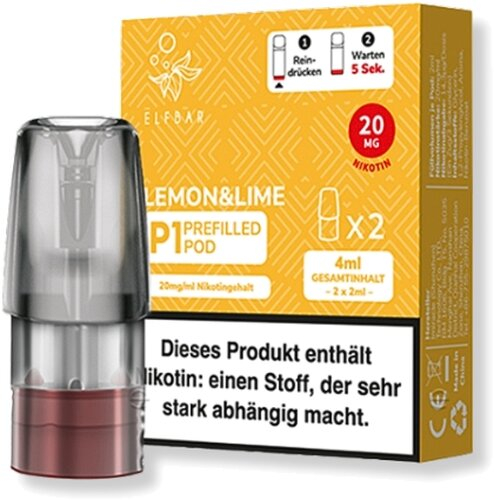 Elf Bar Mate 500 P1 Lemon & Lime Prefilled Pod 2x2ml 20mg