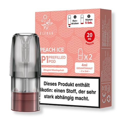 Elf Bar Mate 500 P1 Peach Ice Prefilled Pod 2x2ml 20mg Elf Bar Mate 500 P1 Peach Ice Prefilled Pod 2x2ml 20mg