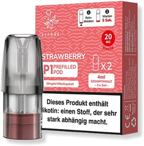 Elf Bar Mate 500 P1 Strawberry Prefilled Pod 2x2ml 20mg