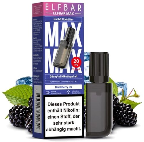 Elfbar Max Nachfülltank Blackberry Ice 10ml 20mg/ml