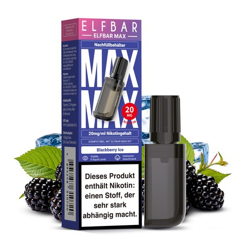 ELF Bar Max Nachfülltank Blackberry Ice 10ml 20mg/ml