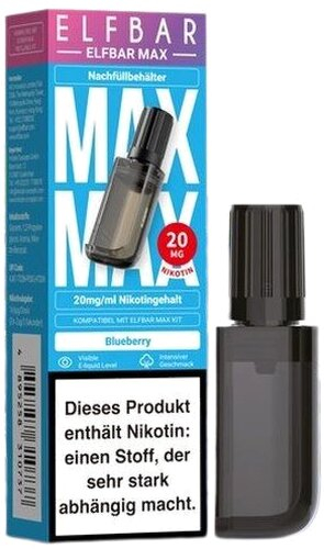 Elfbar Max Nachfülltank Blueberry 10ml 20mg/ml