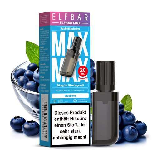ELF Bar Max Nachfülltank Blueberry 10ml 20mg/ml