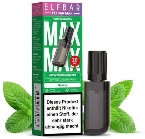 Elfbar Max Nachfülltank Menthol 10ml 20mg/ml