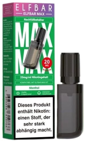 Elfbar Max Nachfülltank Menthol 10ml 20mg/ml
