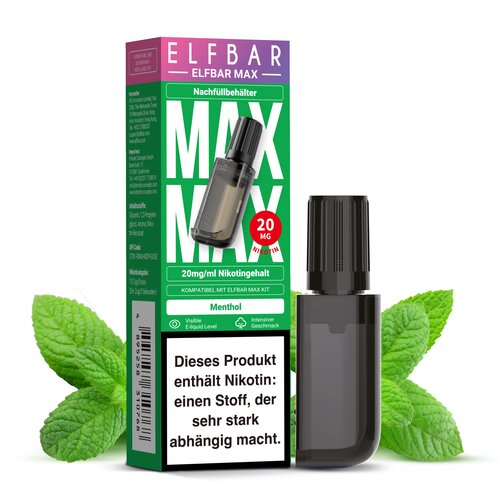 ELF Bar Max Nachfülltank Menthol 10ml 20mg/ml