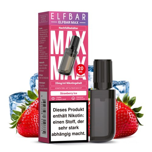 ELF Bar Max Nachfülltank Strawberry Ice 10ml 20mg/ml
