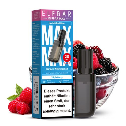 ELF Bar Max Nachfülltank Triple Berry 10ml 20mg/ml