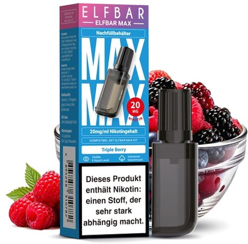 Elfbar Max Nachfülltank Triple Berry 10ml 20mg/ml