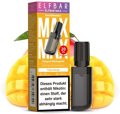 Elfbar Max Nachfülltank Triple Mango 10ml 20mg/ml