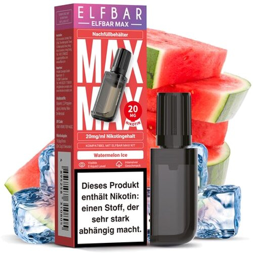 Elfbar Max Nachfülltank Watermelon Ice 10ml 20mg/ml