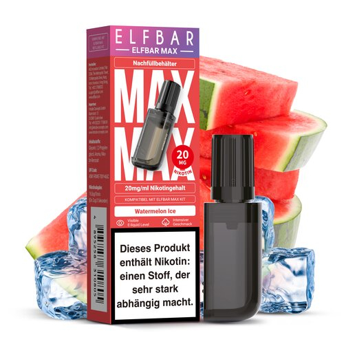 ELF Bar Max Nachfülltank Watermelon Ice 10ml 20mg/ml