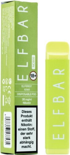 Elf Bar NC600 Einweg E-Zigarette Elfergy Kiwi 20 mg Nikotin Elf Bar NC600 Einweg E-Zigarette Elfergy Kiwi 20 mg Nikotin