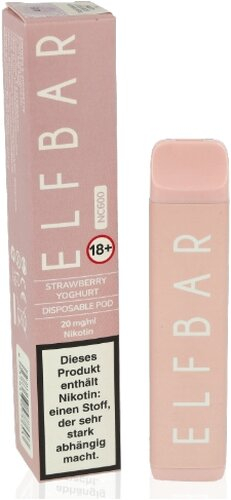 Elf Bar NC600 Einweg E-Zigarette Strawberry Yoghurt 20 mg Nikotin Elf Bar NC600 Einweg E-Zigarette Strawberry Yoghurt 20 mg Nikotin