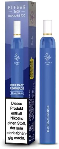 Elf Bar T600 E-Zigarette mit Filter Blue Raz Lemonade 20 mg Nikotin