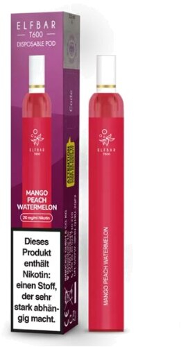 Elf Bar T600 E-Zigarette mit Filter Mango Peach Watermelon 20 mg Nikotin