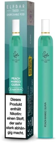 Elf Bar T600 E-Zigarette mit Filter Peach-Mango-Guava 20mg