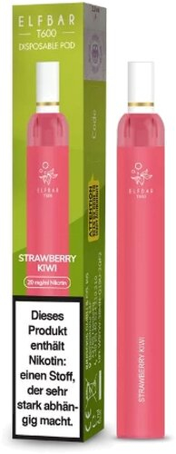 Elf Bar T600 E-Zigarette mit Filter Strawberry-Kiwi 20mg