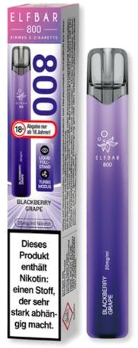 Elfbar 800 Blackberry Grape Einweg E-Zigarette 20mg