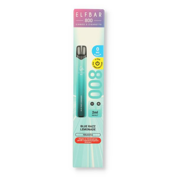 Elfbar 800 Blue Razz Lemonade Einweg E-Zigarette 0mg
