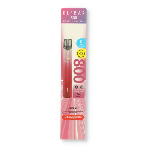Elfbar 800 Cherry Einweg E-Zigarette 0mg