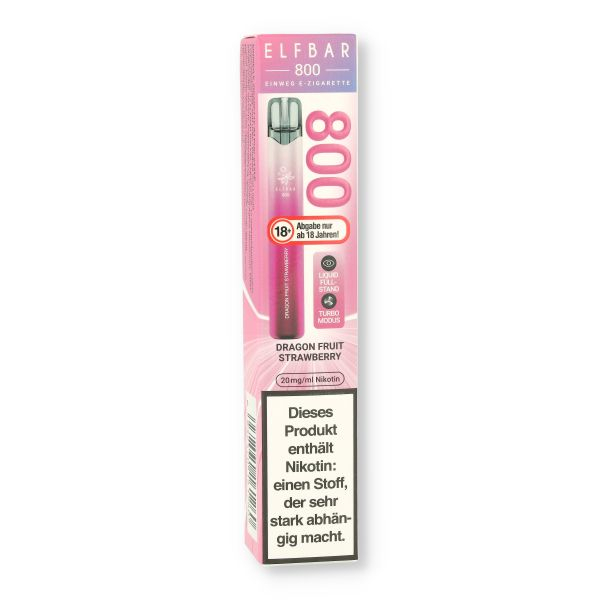 Elfbar 800 Dragon Fruit Strawberry Einweg E-Zigarette 20mg