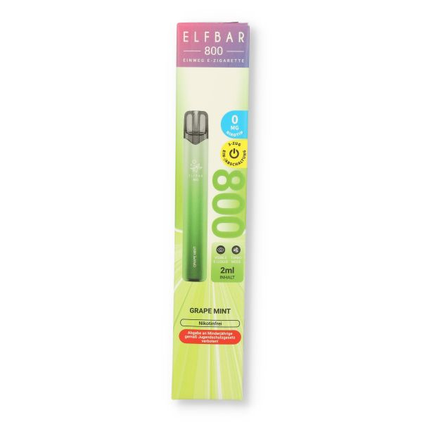 Elfbar 800 Grape Mint Einweg E-Zigarette 0mg