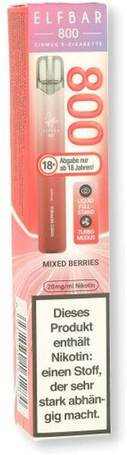 Elfbar 800 Mixed Berries Einweg E-Zigarette 20mg Elfbar 800 Mixed Berries Einweg E-Zigarette 20mg