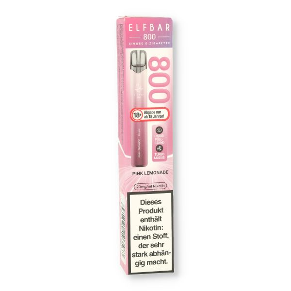 Elfbar 800 Pink Lemonade Einweg E-Zigarette 20mg