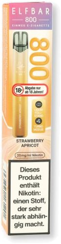 Elfbar 800 Strawberry Apricot Einweg E-Zigarette 20mg