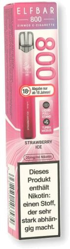 Elfbar 800 Strawberry Ice Einweg E-Zigarette 20mg