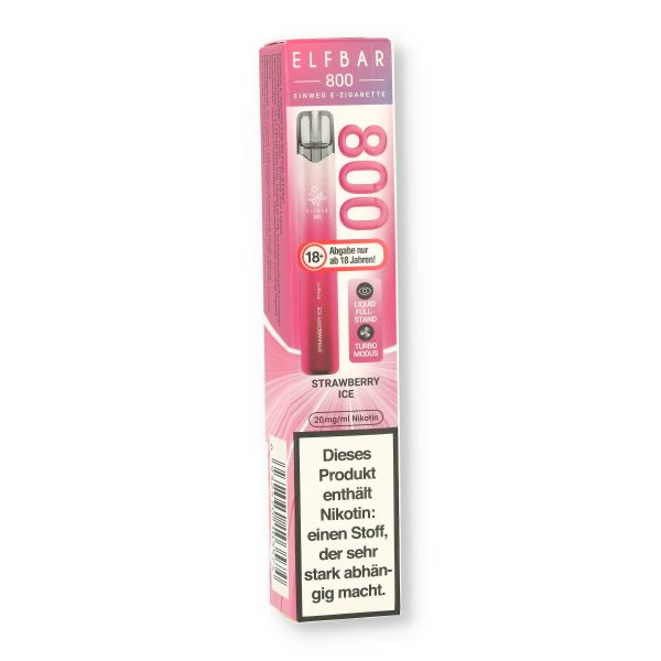 Elfbar 800 Strawberry Ice Einweg E-Zigarette 20mg