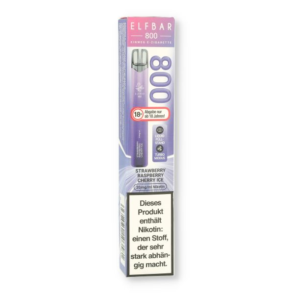 Elfbar 800 Strawberry Raspberry Cherry Ice Einweg E-Zigarette 20mg