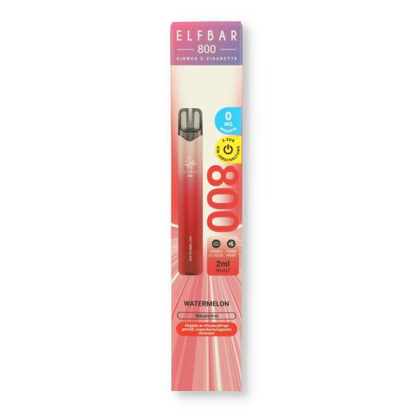 Elfbar 800 Watermelon Einweg E-Zigarette 0mg