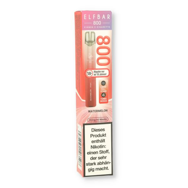 Elfbar 800 Watermelon Einweg E-Zigarette 20mg