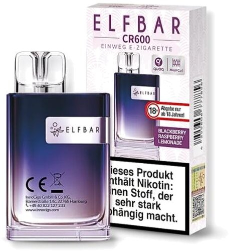 Elfbar CR600 Blackberry Raspberry Lemonade Einweg E-Zigarette 20mg Elfbar CR600 Blackberry Raspberry Lemonade Einweg E-Zigarette 20mg