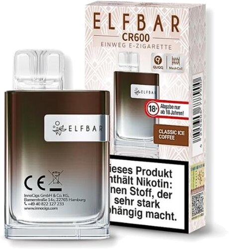 Elfbar CR600 Classic Ice Coffee Einweg E-Zigarette 20mg