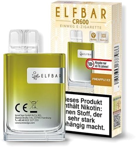 Elfbar CR600 Pineapple Ice Einweg E-Zigarette 20mg