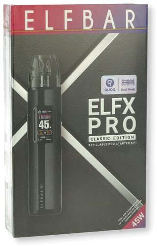 Elfbar ELFX Pro Kit E-Zigarette Black Elfbar ELFX Pro Kit E-Zigarette Black
