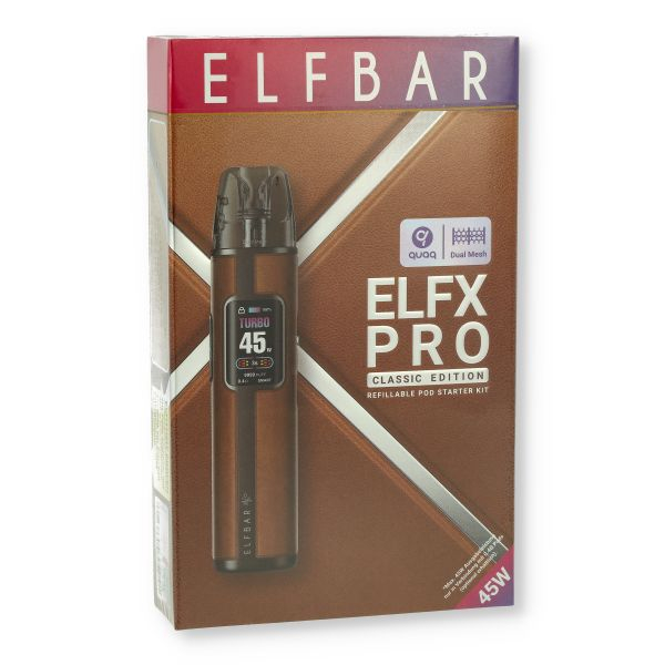 Elfbar ELFX Pro Kit E-Zigarette Cowboy Brown