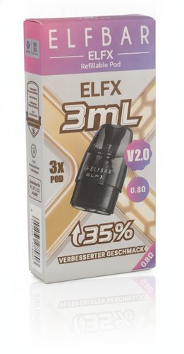 ELFBAR ELFX V2.0 0,8 Ohm Pods 3ml 3 Stk.