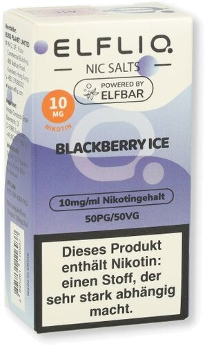 Elfliq by Elf bar Nic Salt Liquid Blackberry Ice 10mg